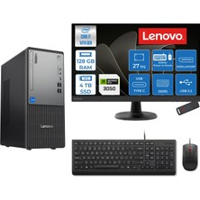 Lenovo Thinkcentre Neo 50T Gen 5  Intel® Core™ İ7-14700 128GB Ddr5 4tb SSD 6GB/RTX3050 Freedos +27" Monitör Mini Tower Masaüstü Bilgisayar 2712UD001UTR23F40+ZETTAUSBBELLEK