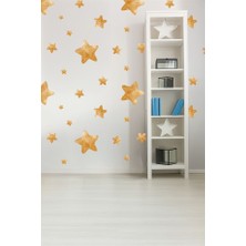 Ballı Yıldızlar Temalı 100 Parça Çocuk ve Bebek Odası Dekoratif Duvar Sticker Seti