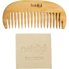 Hakiki Geniş Dişli Şimşir Tarak & Bıttım Sabunu Seti | Bıttım ve Yemeklik Zeytinyağı ile Doğal Saç ve Cilt Bakımı