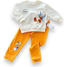 Diji Baby 6-9-12-18 Ay Ördek Baskılı Pamuk Penye Kumaş Erkek Bebek Takımı