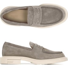 Fendi Bej Logolu Taban Erkek Loafer