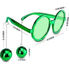 Vera Vtc Disko Toplu Küpeli Parti Gözlüğü Yeşil Renk 965874