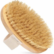Macgon Masaj Aleti Peeling Ahşap Vücut Duş Fırçası Doğal At Kılı Selülit Fırçası
