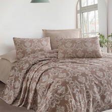 Enlora Home Baskılı Pike Takımı Tek Kişilik Pure Kahve