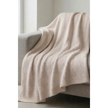 Nart Home %100 Pamuk Dama Desenli Tek Kişilik Pike Bej 160X230