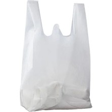 ŞEYLİŞEYLER Şeylişeyler - A Kalite Beyaz Manav Atlet Poşet 30 x 60 cm – Büyük Boy – 1 kg