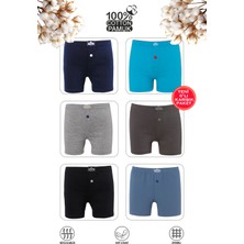 Özkan Underwear Özkan 31223 6'lı Paket Erkek Çocuk %100 Pamuklu Karışık Renk Süprem Penye Premium Kumaş Birinci Sınıf A Kalite Boxer Şort