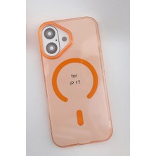 Bucuks Mey Ithalat®  Apple iPhone 17 Pc Blank Magsafe Kapak - Turuncu