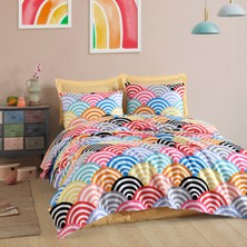 Enlora Home Baskılı Pike Takımı Çift Kişilik Gökkuşağı Mixrenk