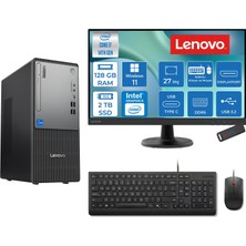 Lenovo Thinkcentre Neo 50T Gen 5  Intel® Core™ İ7-14700 128GB Ddr5 2tb SSD Intel® UHD Graphics 770 WIN11HOME +27" Monitör Mini Tower Masaüstü Bilgisayar 2712UD001UTRH39+ZETTAUSBBELLEK