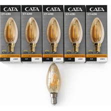 Cata 5 Adet E14 Duy Girişli Rustik Ampul