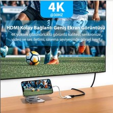 Bowie 4K Hdmı Dönüştürücü Adaptör Monitör Telefon Görüntü Aktarımı Telefon Tablet Bilgisayar Için