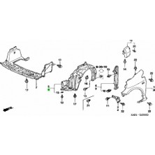 TŞT Honda Jazz Ön Çamurluk Davlumbazı Sol 2005 2008- (Oem No:  74151SAA901)