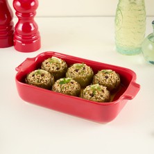 Aryıldız Elissa Dikdörtgen Fırın Kabı Kırmızı 23 cm