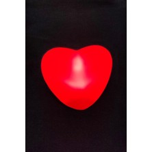 Home Dekor Hediye Nrzsnt Işıklı Kırmızı Kalp LED Lamba (213044) 7 Cm-Kırmızı