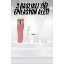 İsmiyle Al 3 Başlıklı Yüz Kaş Epilasyon Aleti Değiştirilebilir Başlık Hassas Ciltlere Uygun