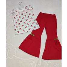 Diji Baby 2-3-4 Yaş Ayıcık Sallanan Ayak Desenli Likra Penye Kumaş Sweat Pantolonlu Kız Erkek 2li Çocuk Takımı