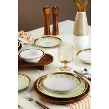 Kütahya Porselen Toprak 24 Parça 6 Kişilik Yemek Takımı