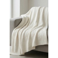 Nart Home %100 Pamuk Dama Desenli Tek Kişilik Pike Ekru 160X230