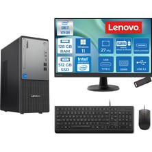 Lenovo Thinkcentre Neo 50T Gen 5  Intel® Core™ İ7-14700 128GB Ddr5 512GB SSD Intel® UHD Graphics 770 WIN11HOME +27" Monitör Mini Tower Masaüstü Bilgisayar 2712UD001UTRH37+ZETTAUSBBELLEK