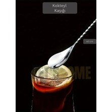 Jet's Home Büyük Kokteyl Kaşığı Paslanmaz Barista Kaşığı Pratik Barmen Kaşığı Çelik 40 cm