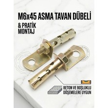 Cıvata Deposu M6X45 Asma Tavan Dübeli 25 Adet