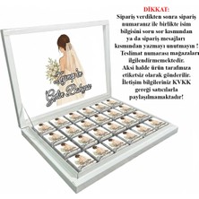 Blackeye Chocolate Kişiye Özel Isimli Gelin Bohçası Çikolatası - 72 Adet Madlen Çikolata