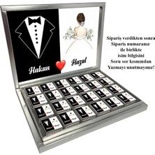 Blackeye Chocolate Kişiye Özel Damat Bohçası Çikolatası Gelin Bohçası Çikolatası Söz Nişan Nikah Çikolatası (72 Adet)