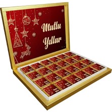 Blackeye Chocolate Kişiye Özel Yeni Yıl Çikolatası - Yılbaşı Çikolatası - Mutlu Yıllar Kutusu (72 Adet Madlen Çikolata)