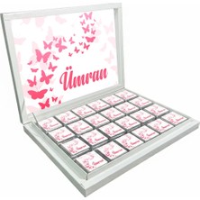 Blackeye Chocolate Kişiye Özel Isimli Kız Bebek Çikolatası Sunum Kutulu Bebek Çikolatası (72 Adet Madlen Çikolata)