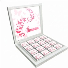 Blackeye Chocolate Kişiye Özel Isimli Kız Bebek Çikolatası Sunum Kutulu Bebek Çikolatası (48 Adet Madlen Çikolata)