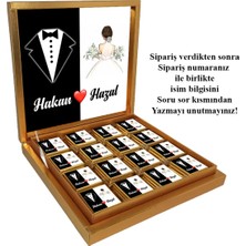 Blackeye Chocolate Kişiye Özel Damat Bohçası Çikolatası Gelin Bohçası Çikolatası Söz Nişan Nikah Çikolatası (32 Adet)