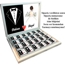 Blackeye Chocolate Kişiye Özel Damat Bohçası Çikolatası Gelin Bohçası Çikolatası Söz Nişan Nikah Çikolatası (72 Adet)