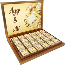 Blackeye Chocolate Söz Nişan Nikah Çikolatası (72 Adet Madlen Çikolata) Altın Kutu
