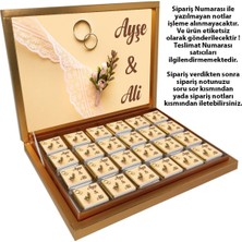 Blackeye Chocolate Kişiye Özel Isimli Söz Nişan Nikah Çikolatası - 72 Adet Madlen Çikolata