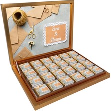 Blackeye Chocolate Kişiye Özel Isimli Söz Nişan Nikah Çikolatası - 72 Adet Madlen Çikolata