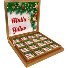 Blackeye Chocolate Kişiye Özel Yeni Yıl Çikolatası - Mutlu Yıllar - Yeni Yıl Hediyesi - 48 Adet Madlen Çikolata