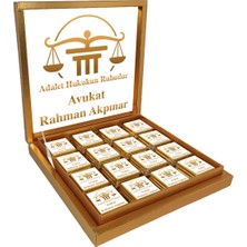 Blackeye Chocolate Kişiye Özel Isimli Avukat Çikolatası - Avukatlar Günü - 32 Adet Madlen Çikolata