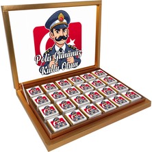 Blackeye Chocolate Kişiye Özel Isimli Polis Günü Çikolatası - Polis Günü Hediyesi - 72 Adet Madlen Çikolata