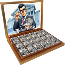 Blackeye Chocolate Kişiye Özel Isimli Avukat Çikolatası - Avukatlar Günü - 72 Adet Madlen Çikolata