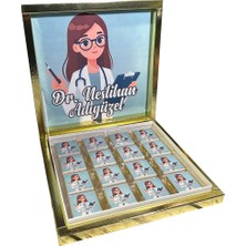 Blackeye Chocolate Kişiye Özel Isimli Doktor Çikolatası - Doktora Hediye - 48 Adet Madlen Çikolata
