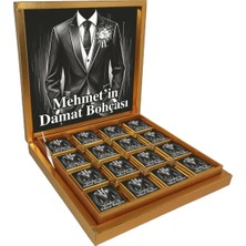 Blackeye Chocolate Kişiye Isimli Damat Bohçası Çikolatası - 32 Adet Sütlü Madlen Çikolata