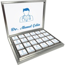 Blackeye Chocolate Kişiye Özel Isimli Doktor Çikolatası - Doktora Hediye - 72 Adet Madlen Çikolata