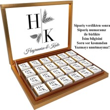 Blackeye Chocolate Kişiye Isimli Nişan Nikah Çikolatası - 72 Adet Madlen Çikolata Özel Tema