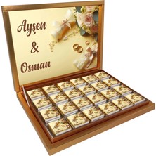 Blackeye Chocolate Kişiye Özel Isimli Söz Nişan Nikah Çikolatası - 72 Adet Madlen Çikolata