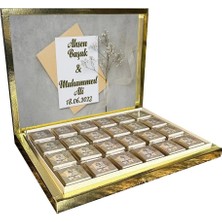 Blackeye Chocolate Kişiye Özel Isimli Söz Nişan Nikah Çikolatası - 72 Adet Madlen Çikolata