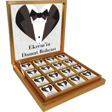 Blackeye Chocolate Kişiye Özel Isimli Damat Bohçası Çikolatası - 32 Adet Madlen Çikolata
