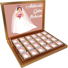 Blackeye Chocolate Kişiye Özel Isimli Gelin Bohçası Çikolatası - 48 Adet Madlen Çikolata