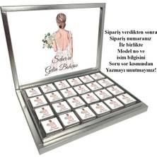 Blackeye Chocolate Kişiye Özel Isimli Gelin Bohçası Çikolatası - 72 Adet Madlen Çikolata