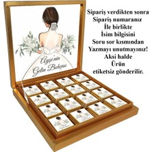 Blackeye Chocolate Kişiye Özel Isimli Gelin Bohçası Çikolatası - 32 Adet Madlen Çikolata